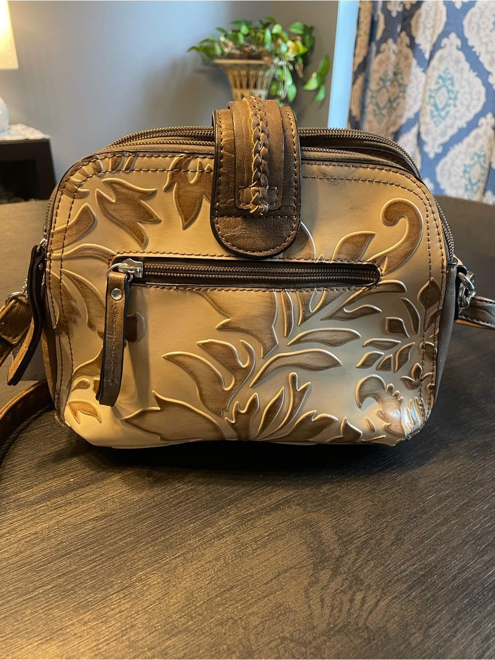 M.C. Marc Chantal Embossed Floral Crossbody Bag - Picture 6 of 6